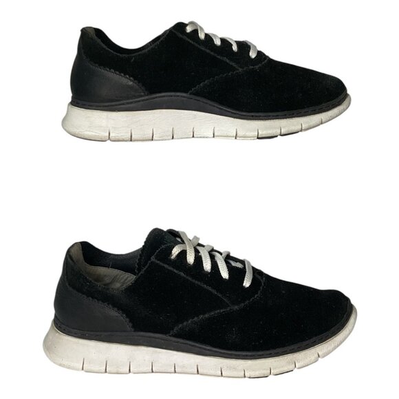 Vionic Taylor Black Suede & Leather Casual‎ Sneakers Womens Size 6.5 - Picture 2 of 5